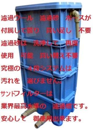 ウォータークリーナー大きな亀対応　サンドフィルター　ミニS　濾過砂　モーター付き