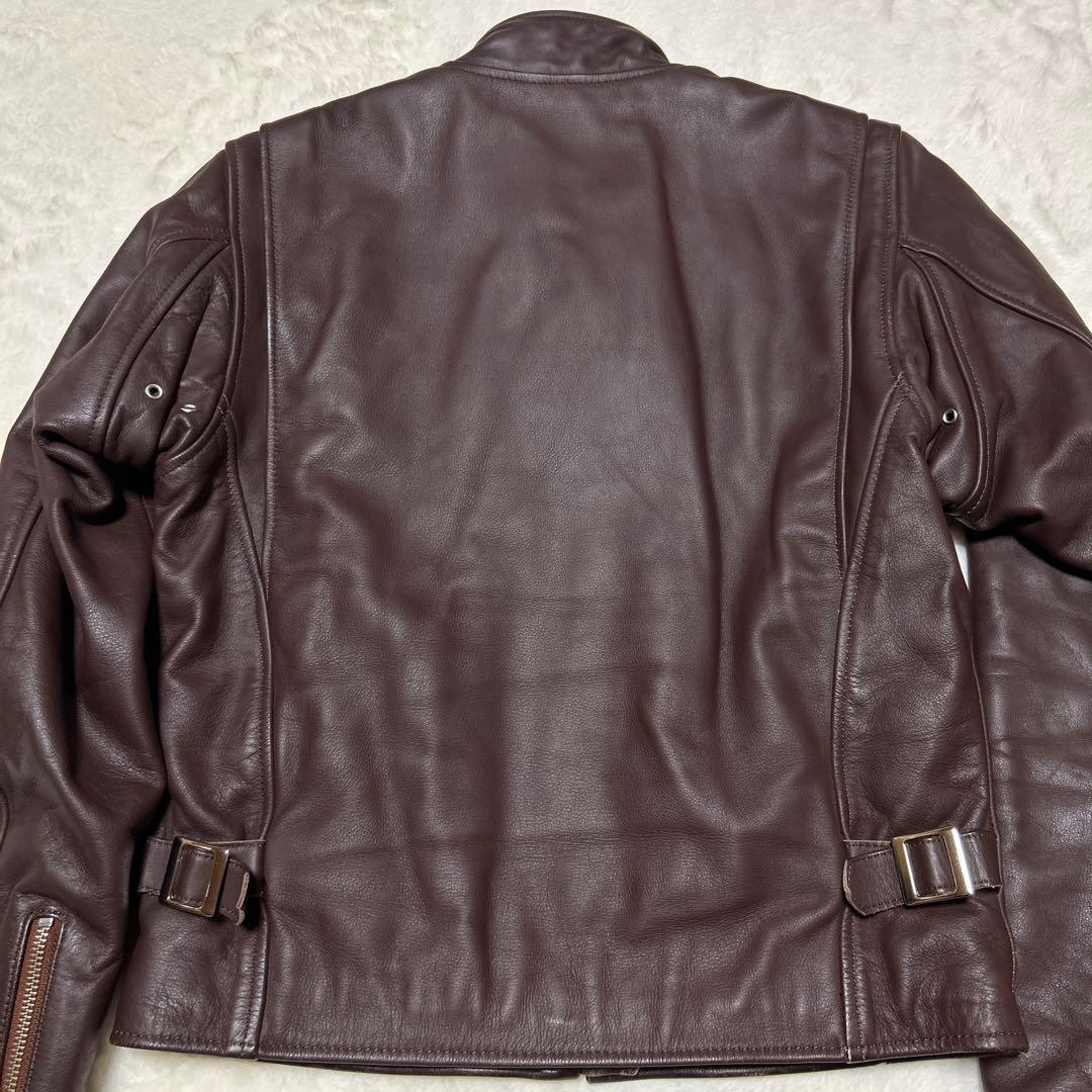 OHPLAN レザーライダースジャケット L 牛革 シングル キルティング中綿