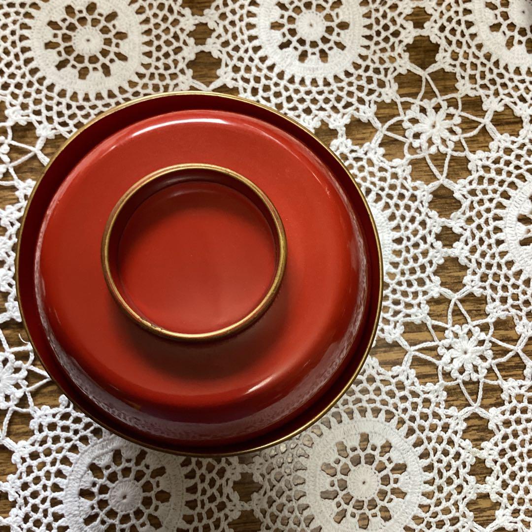 k2f20 朱　牡丹　吸物椀10客