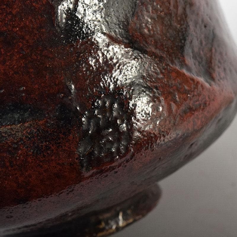 Gojyo 茶道具　楽吉左衛門作　黒楽筒茶碗　仕覆付　共箱　M　R8725