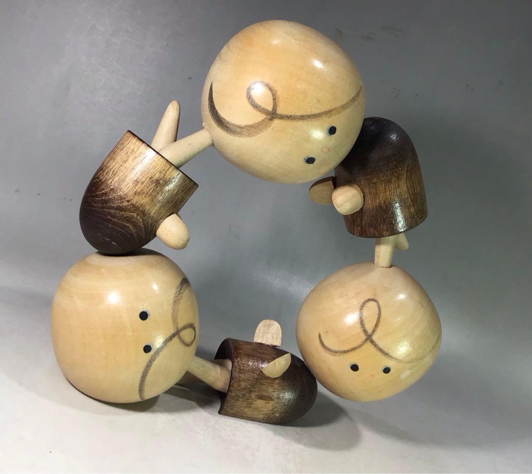 昭和レトロ 遊ぶ天使 創作こけし 人形 モダン アート 郷土玩具 作家 こけし