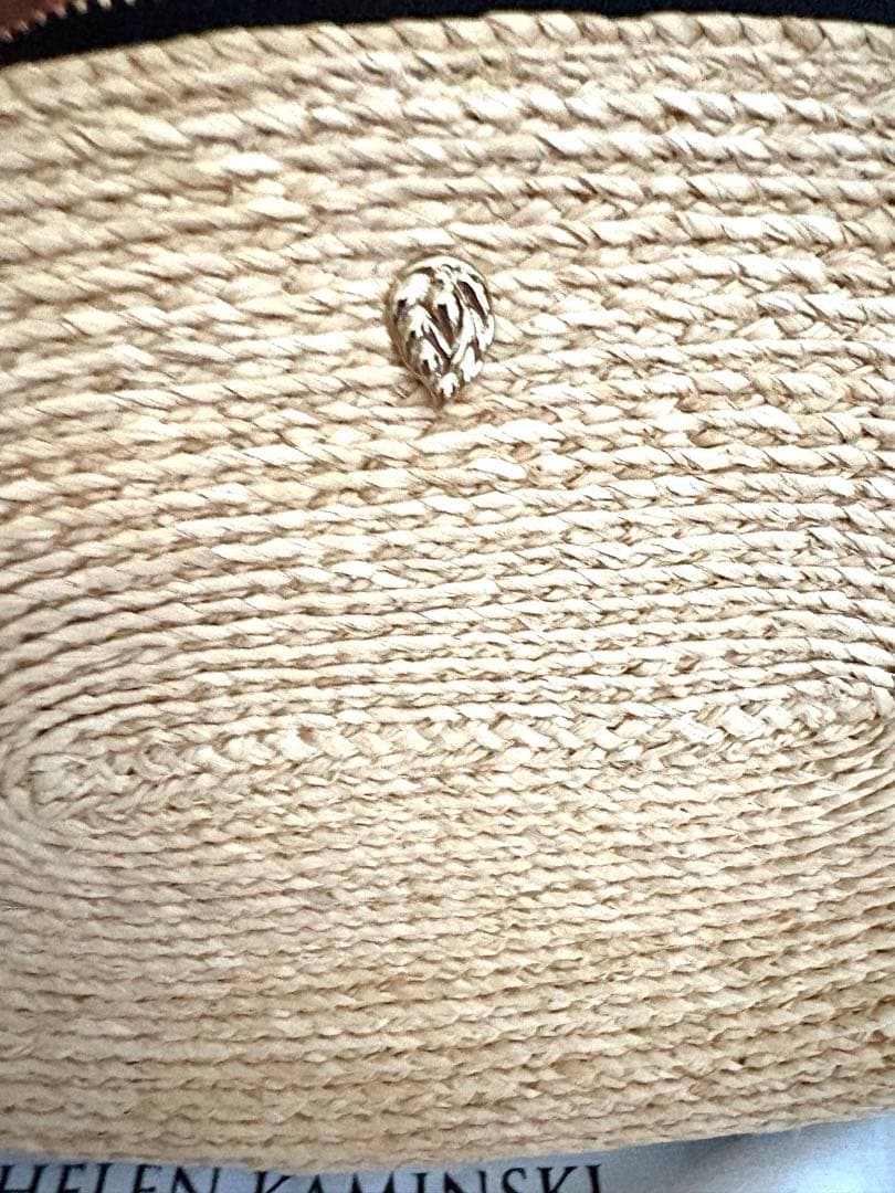 ⭐︎未使用　HELEN KAMINSKI ストロー かごバッグ　ストラップブラック