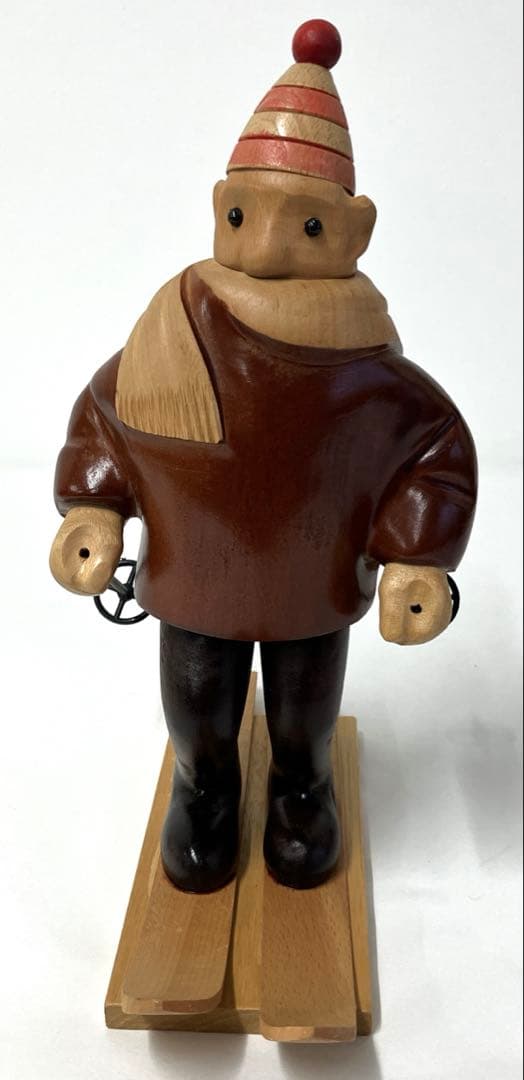 ROMER ロメール イタリア製木彫り人形 ヴィンテージインテリア スキー人形