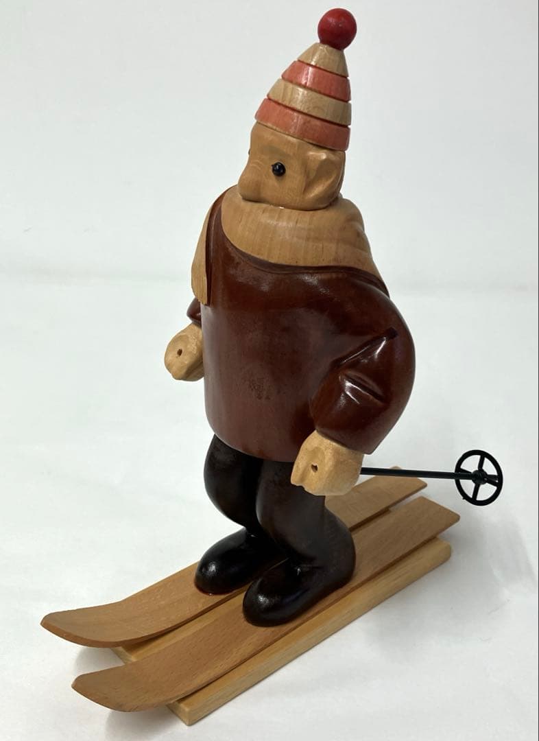 ROMER ロメール イタリア製木彫り人形 ヴィンテージインテリア スキー人形