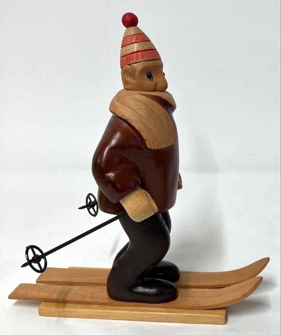 ROMER ロメール イタリア製木彫り人形 ヴィンテージインテリア スキー人形