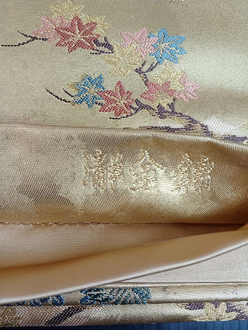 ［お太鼓柄］袋帯　新品未使用品　本金箔　宮中花車文　450cm O-015