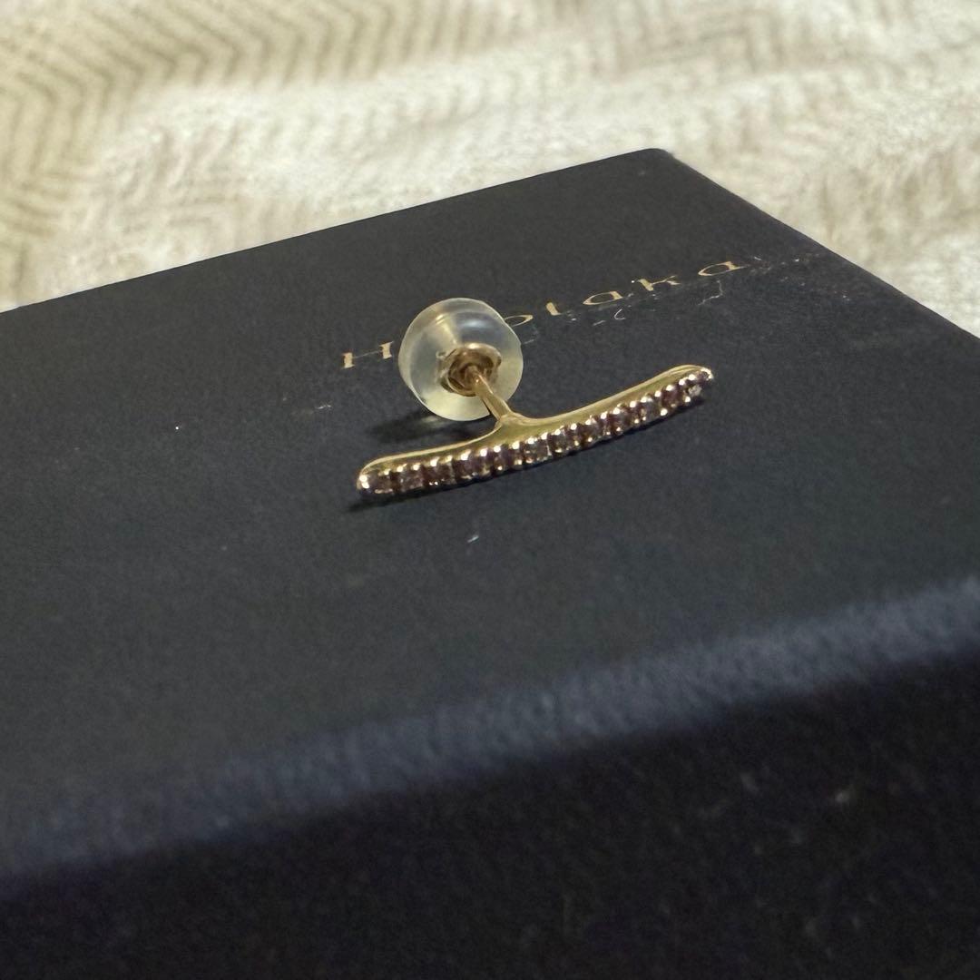 HIROTAKA ヒロタカ GOSSAMER ショートバー ダイヤモンド ピアス