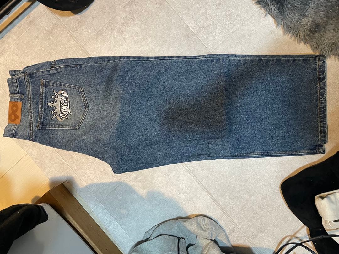 9090 king logo vintage denimデニム インディゴ