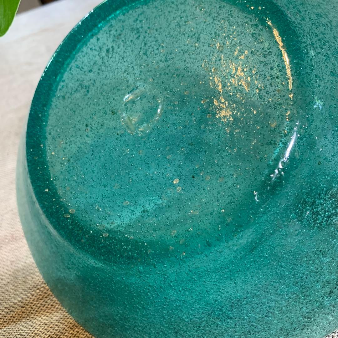 小谷晋三　倉敷ガラス　初期作品　気泡　吹きガラス　新品に近い美品　横山秀樹