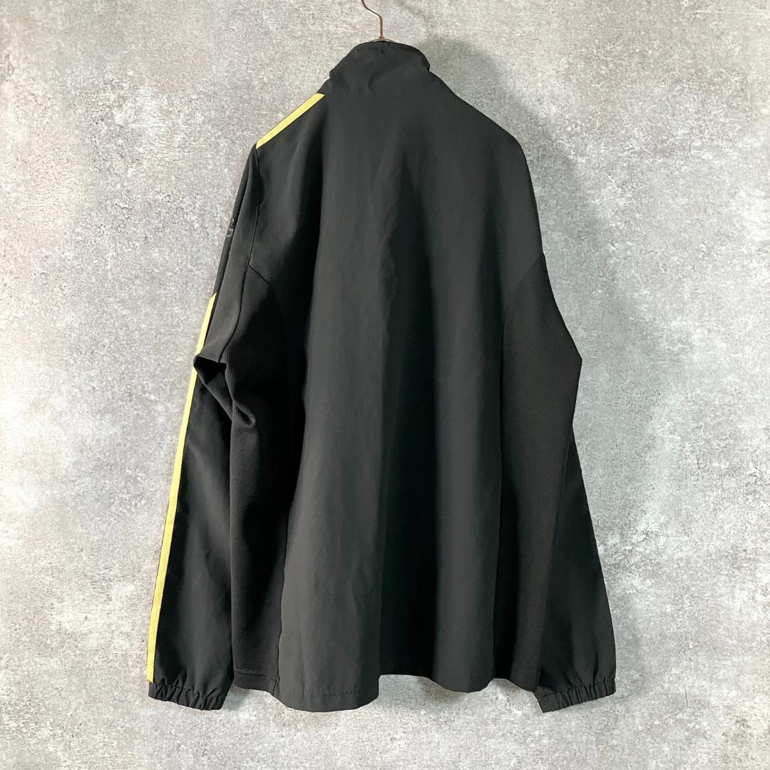 adidas　トラックジャケット　長袖　ブラック　ジップアップ　スリーライン