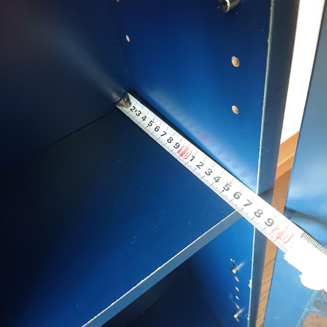 希少青色廃盤商品　木製山善CDタワー　FCDT-2680 DSG 濃いブルー