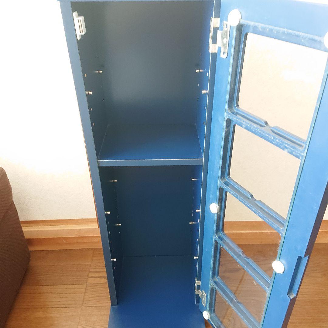 希少青色廃盤商品　木製山善CDタワー　FCDT-2680 DSG 濃いブルー