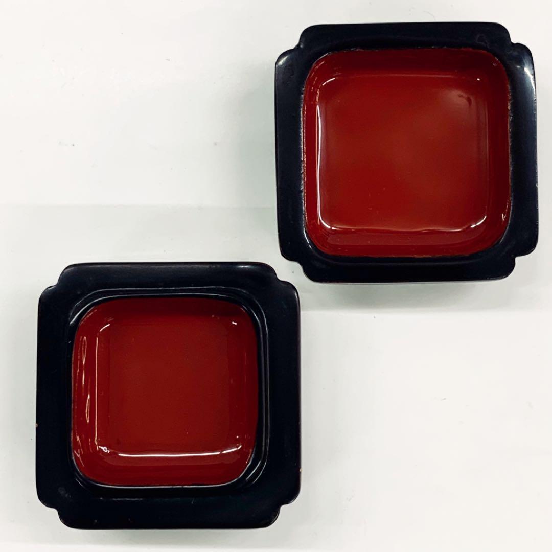 【香合　片輪波　黒塗】新井司峯　共箱