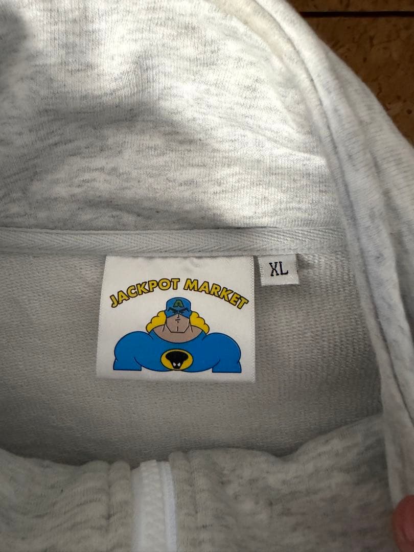 JACKPOT.MARKET ジップジャケット　アッシュグレー　XL