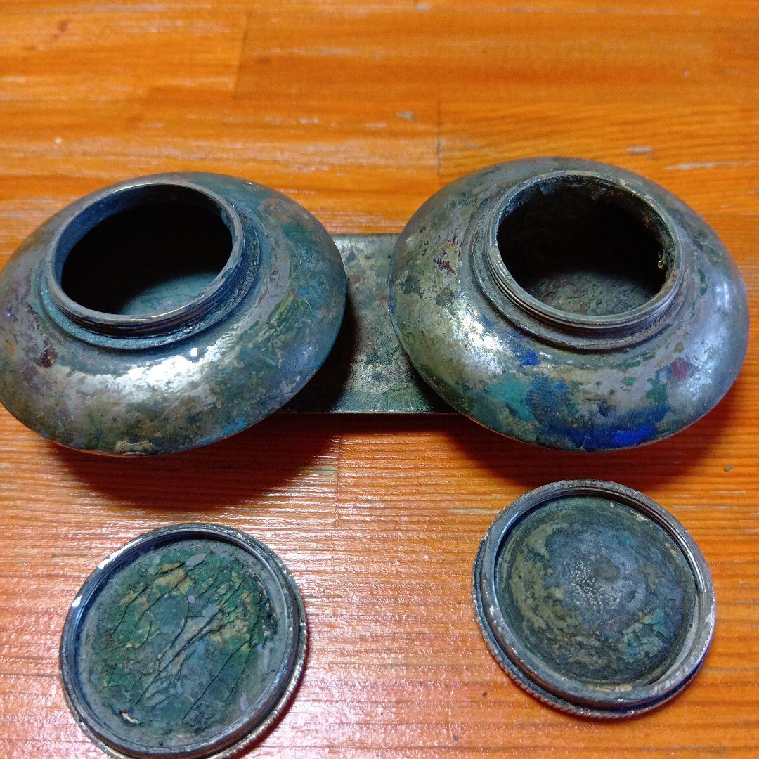 昭和レトロ 　古い昭和の木製 イーゼル　油絵の道具一式まとめ 出品