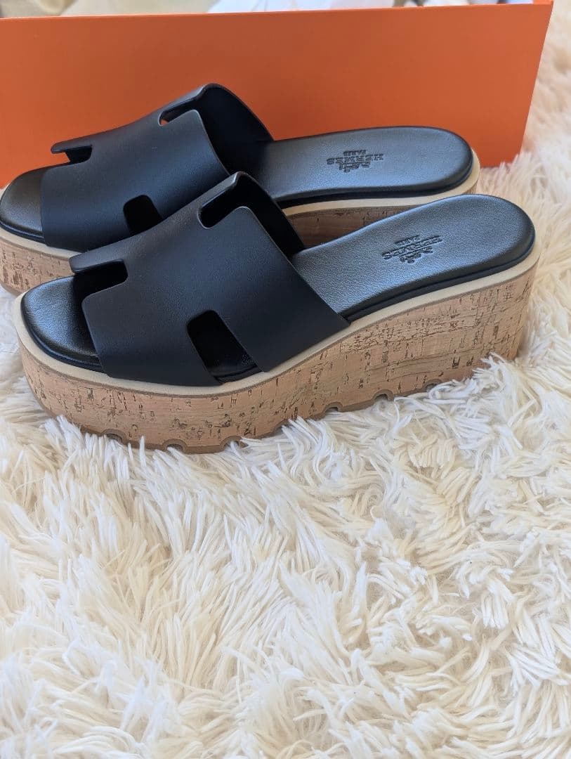 【新品未使用】HERMES　エルメス　エズ　30 黒　size 38