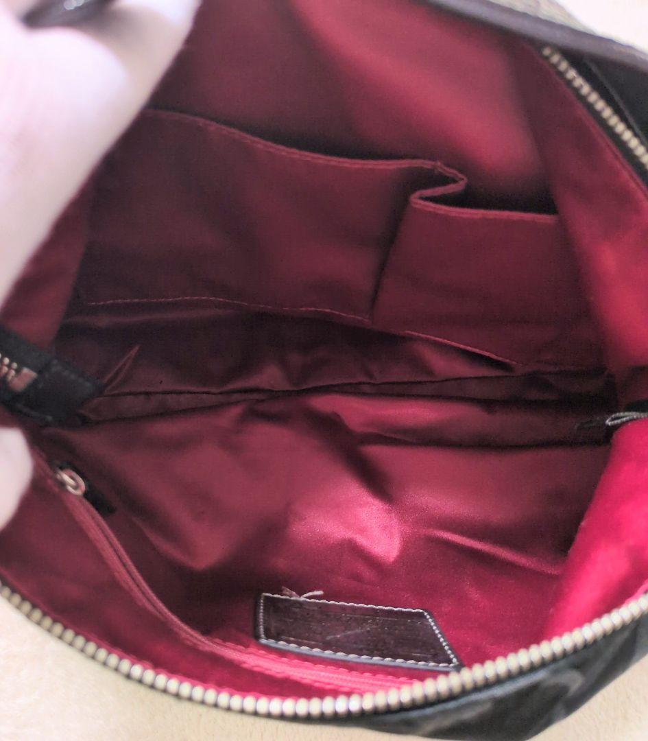 コーチ ポピー シグネチャー 2way ショルダーバッグ 黒 COACH