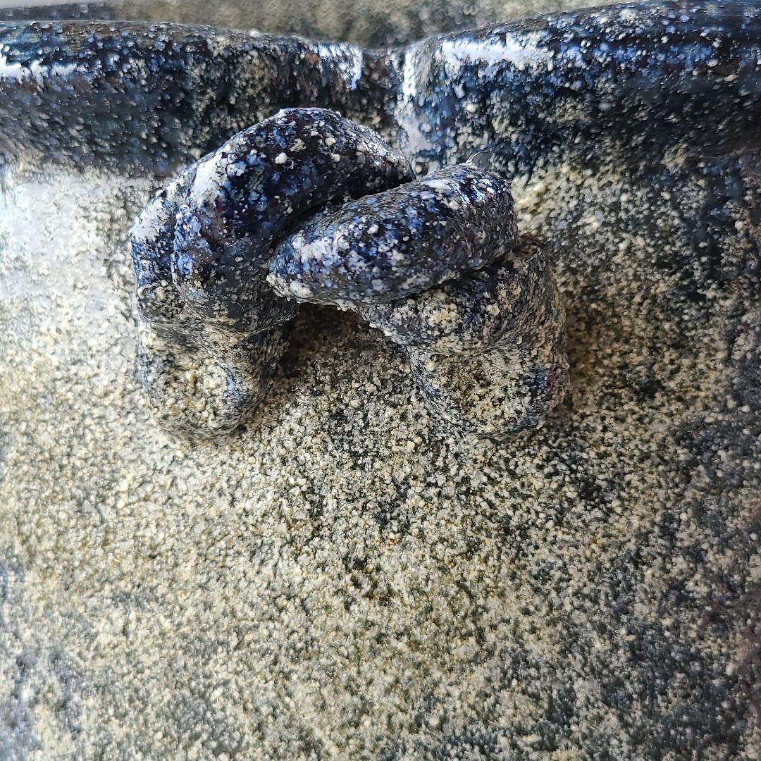 信楽焼 傘立て 青古信楽耳付 高さ４４cm