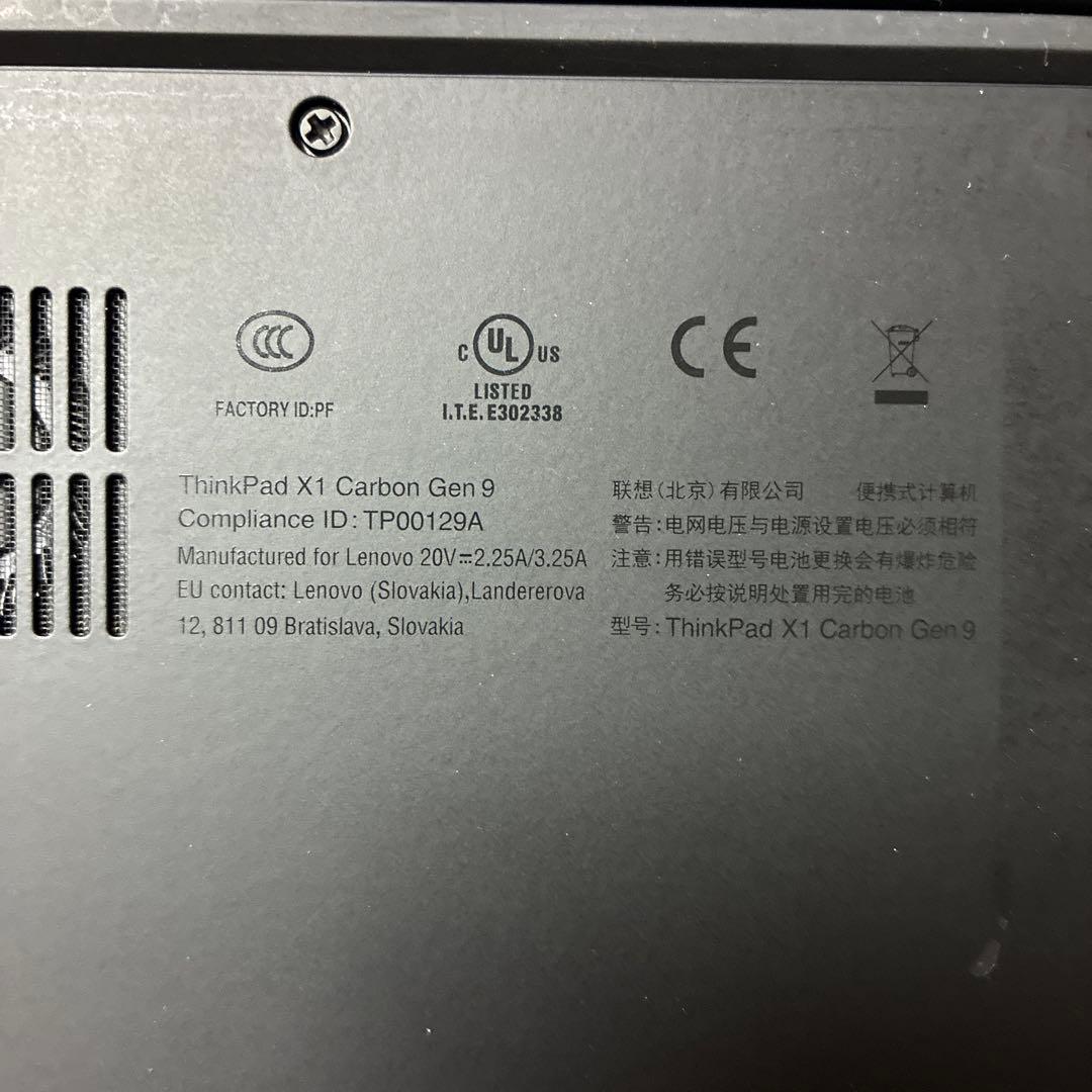 Windowsノート本体 Lenovo ThinkPad X1 Carbon gen9 256G 14in