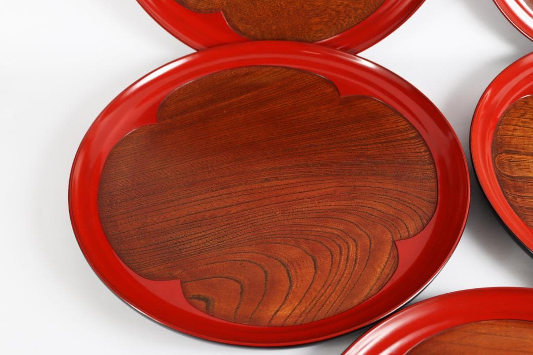 茶道具 丸盆 梅丸盆 五枚