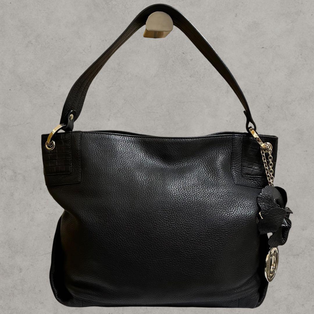 BEAUGRAND ボーグラン ショルダーバッグ JRA認定 クロコダイル 黒