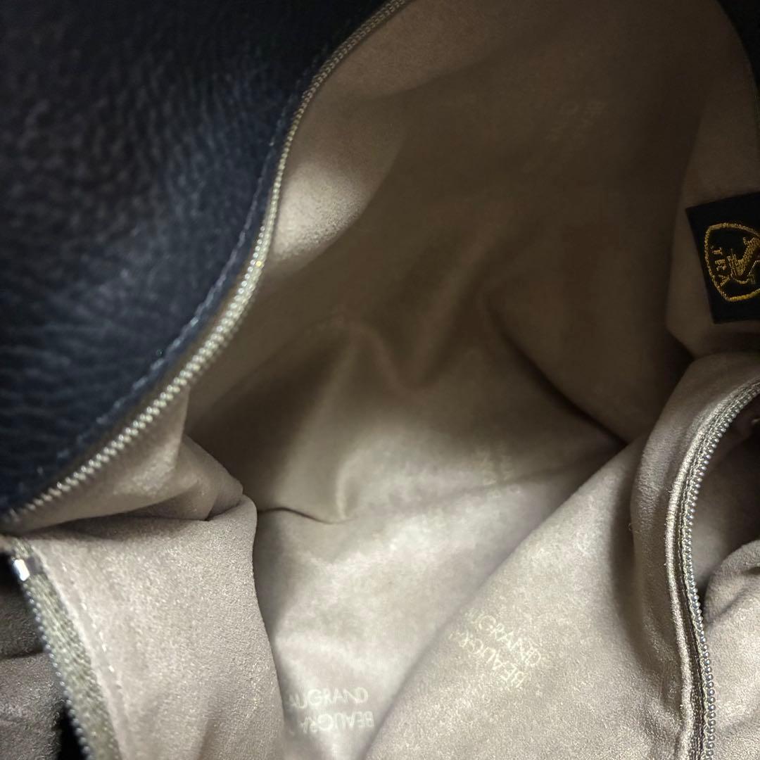 BEAUGRAND ボーグラン ショルダーバッグ JRA認定 クロコダイル 黒