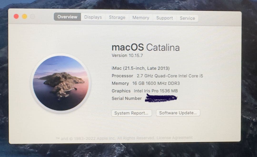 Apple iMac 21.5インチ (Late 2013)