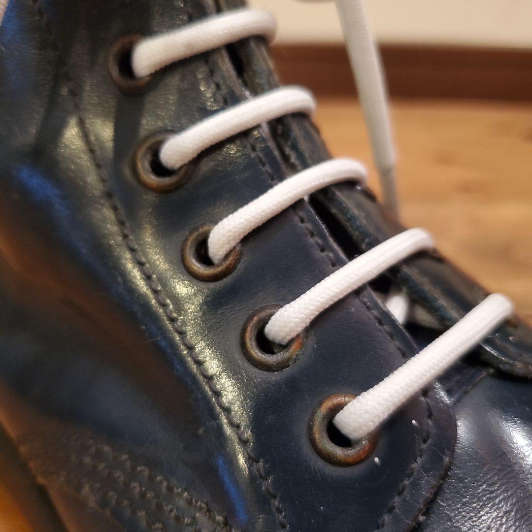 【ホワイト社×ネイビー】英国製 ドクターマーチン 8ホール UK4