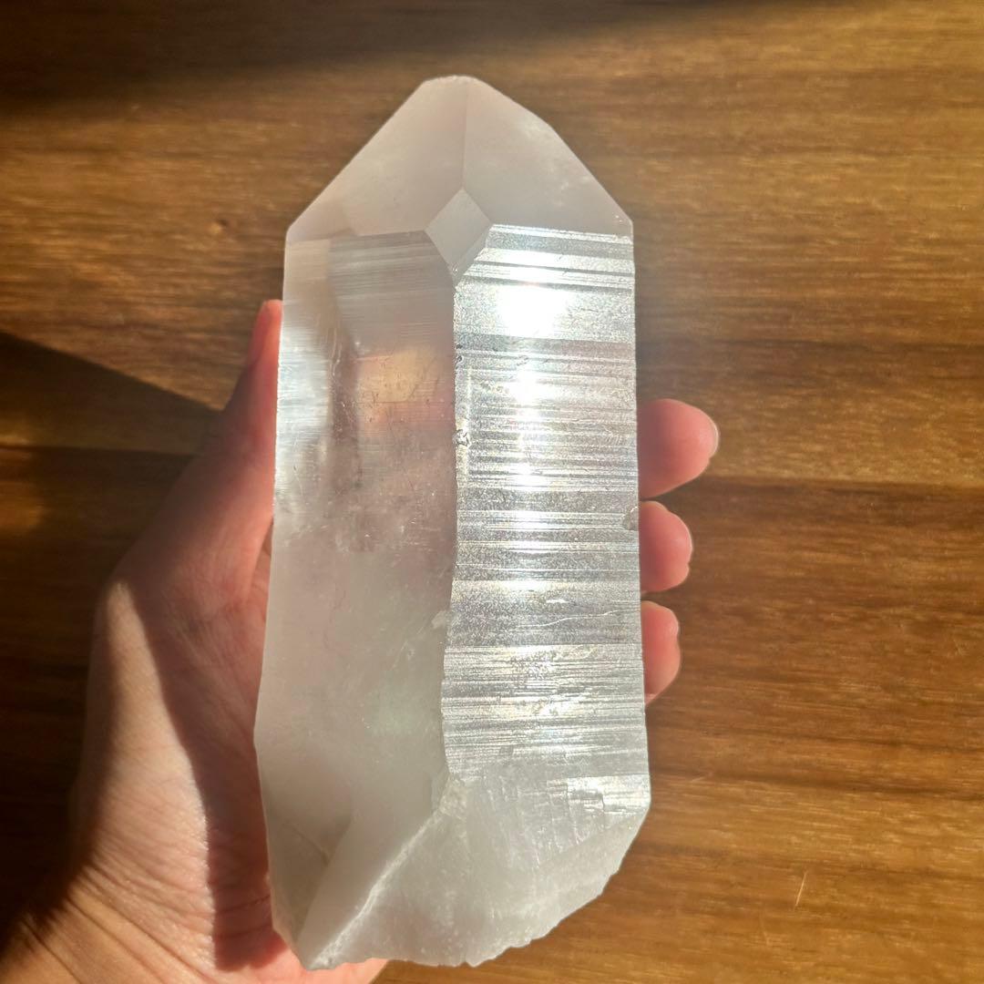 【水晶　ロック クリスタル】　バーコード入り　ビッグポイント　⑤