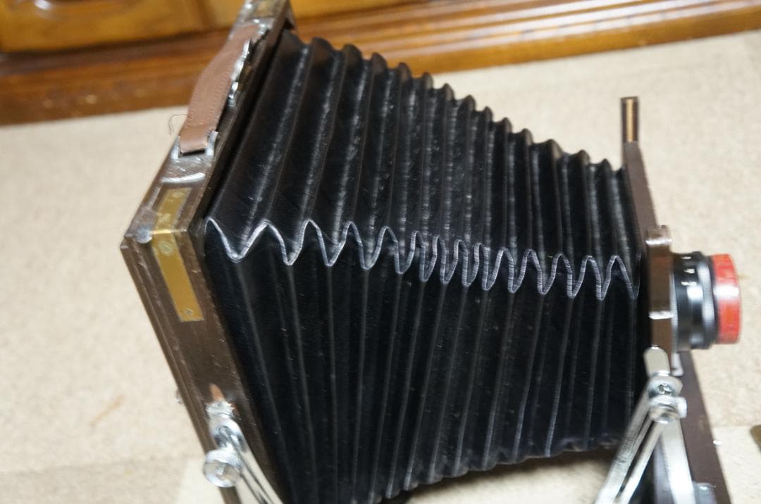 レトロ OKUHARA CAMERA オクハラカメラ 蛇腹 木製 大判　LPL