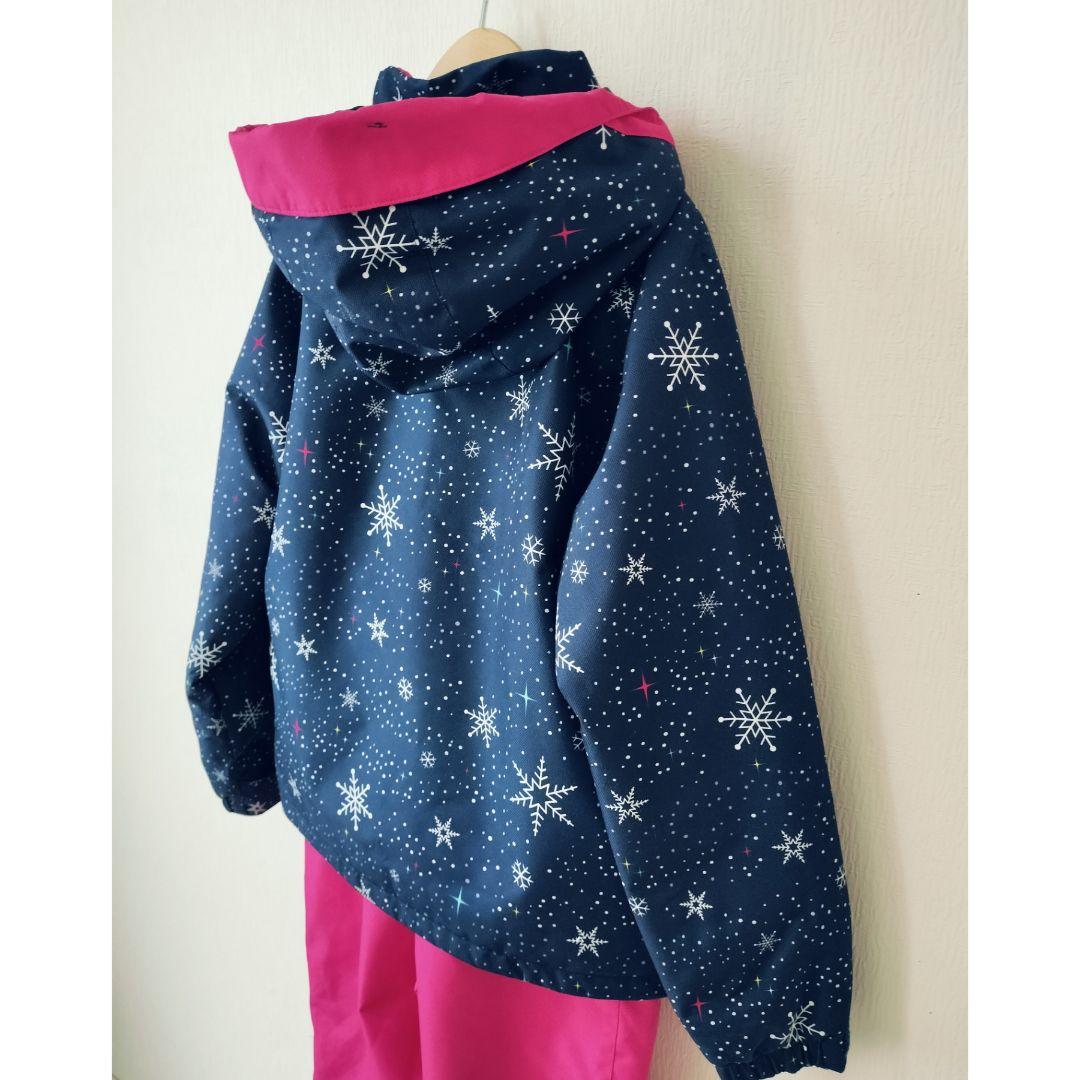 美品 Phenixスキーウェア 女の子 上下 140 130 雪結晶☆紺ピンク