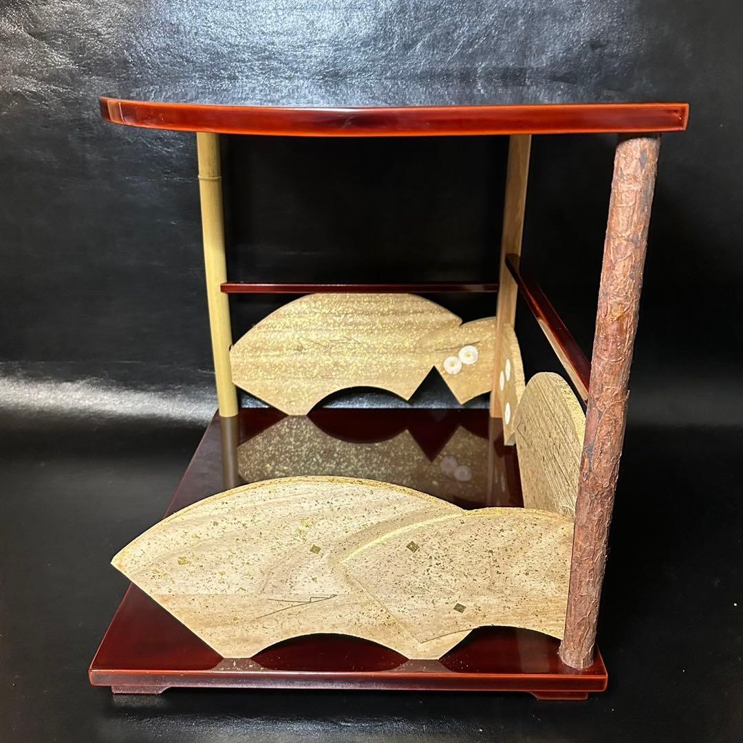 ★茶道具！鵬雲斎好写 寿扇棚！紙箱付！★