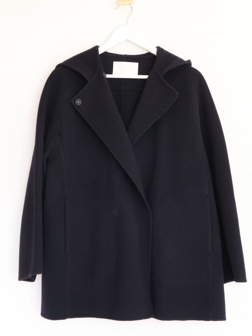 Ballsey プレミアムウールリバー フーデッドショートコート ネイビー 36