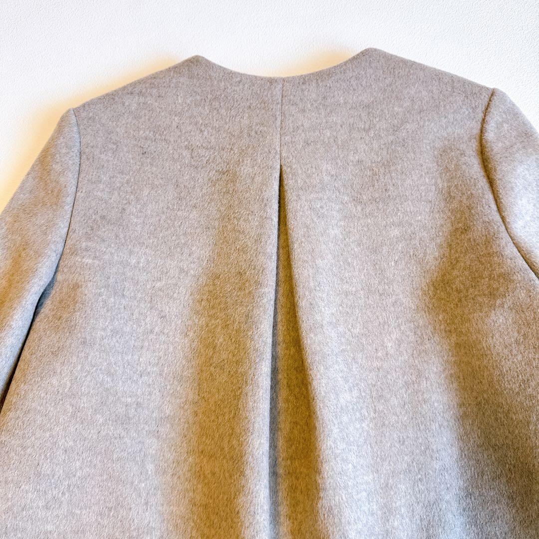 SHIPSシップス SUPER140ノーカラーショートコート