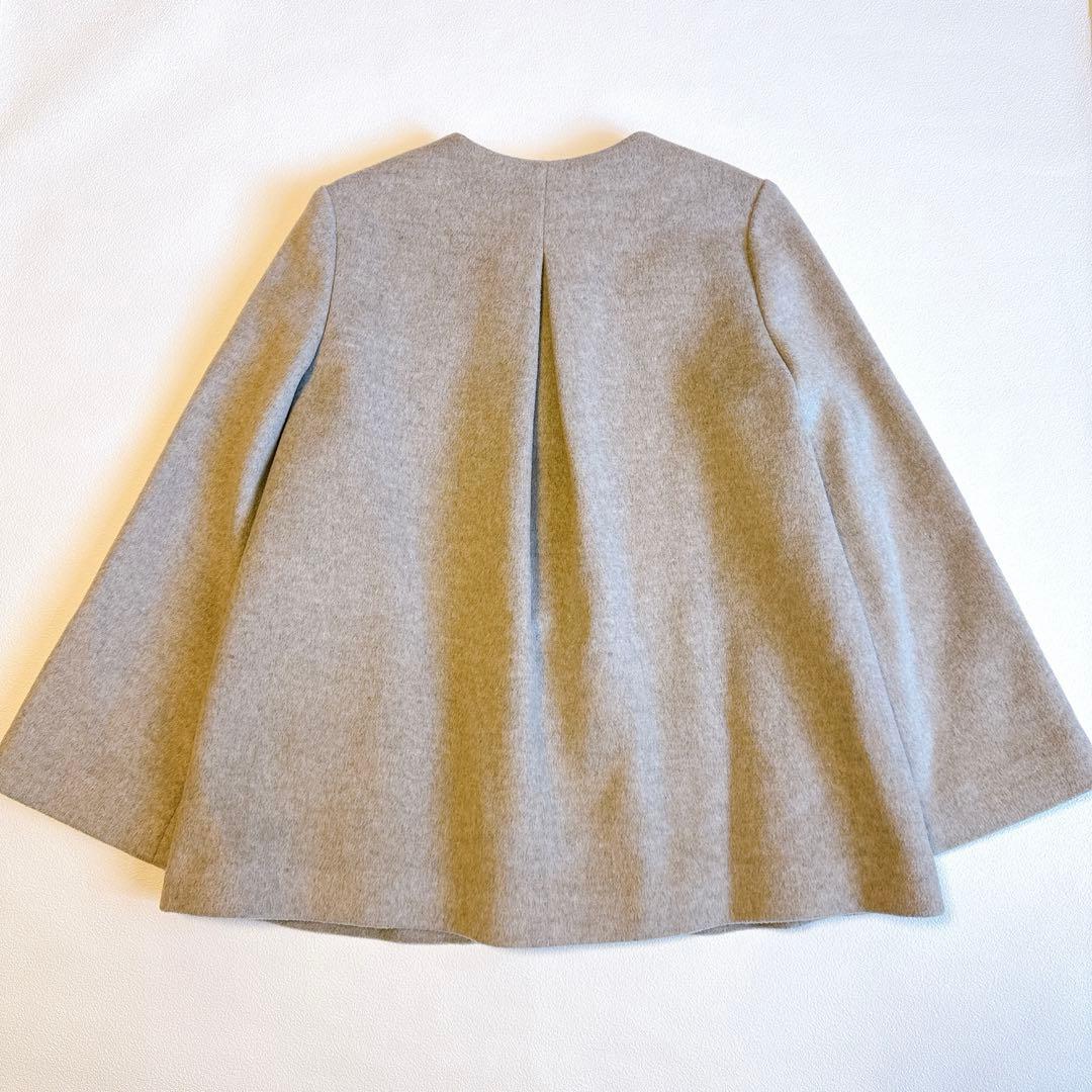 SHIPSシップス SUPER140ノーカラーショートコート