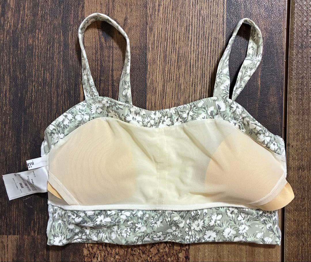 極美　emmi yogaエミヨガ　ヨガウェア　マーガレット柄　バッグクロス　黄緑