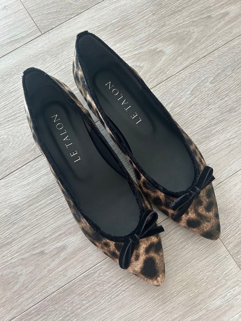 【新品未使用】【完売品】LE TALON ポインテッドレオパードバレエ 23.5