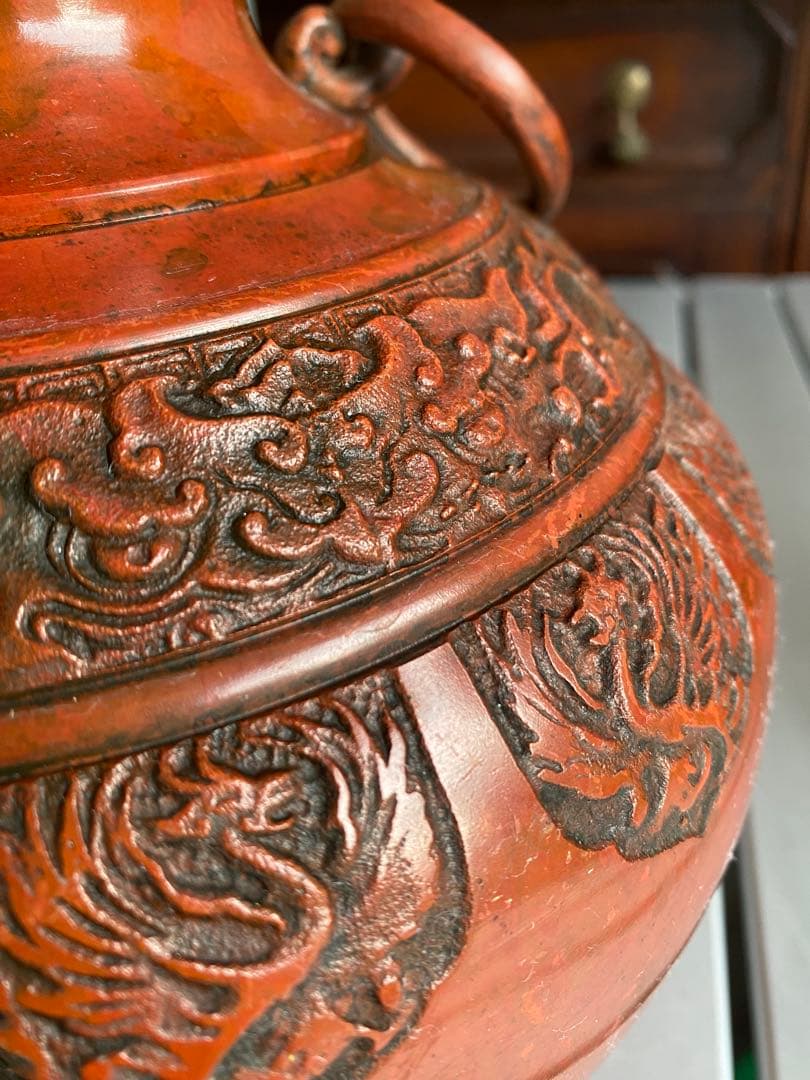 銅器　花瓶　伝統工芸　赤銅