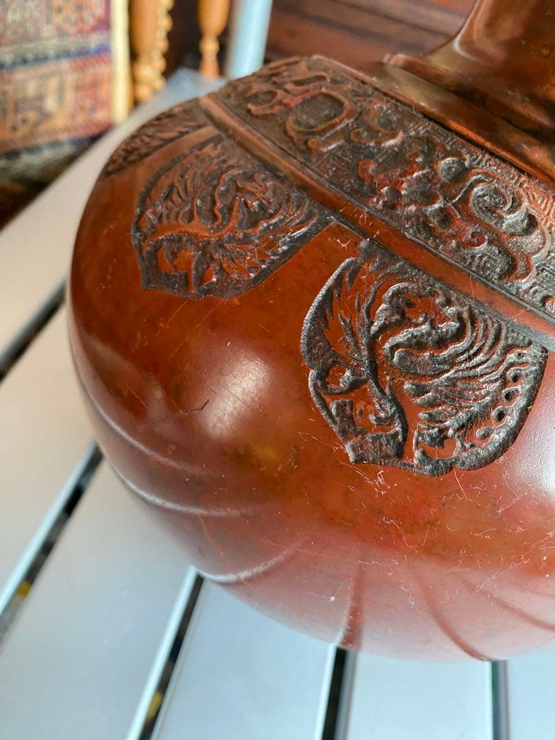 銅器　花瓶　伝統工芸　赤銅