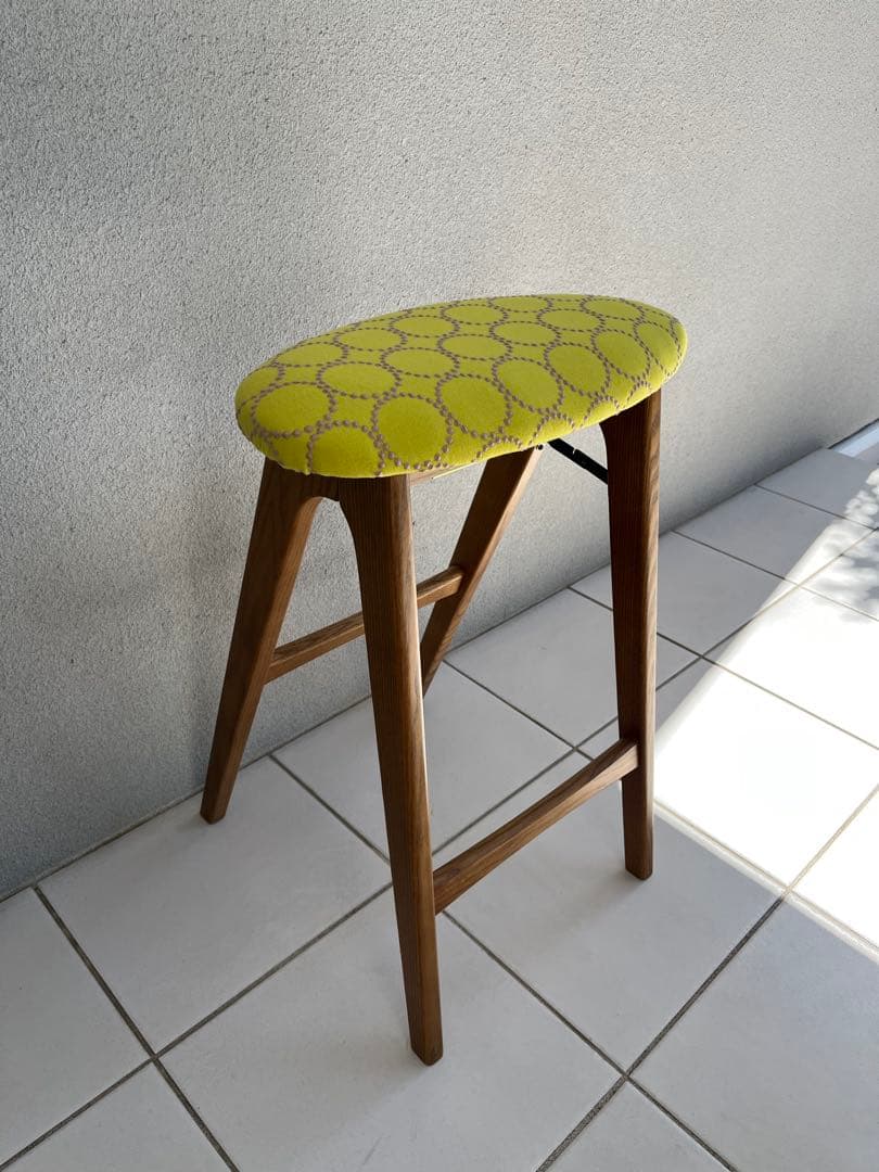 ミナペルホネン タンバリン dop イエロー 折りたたみ式 ハイスツール