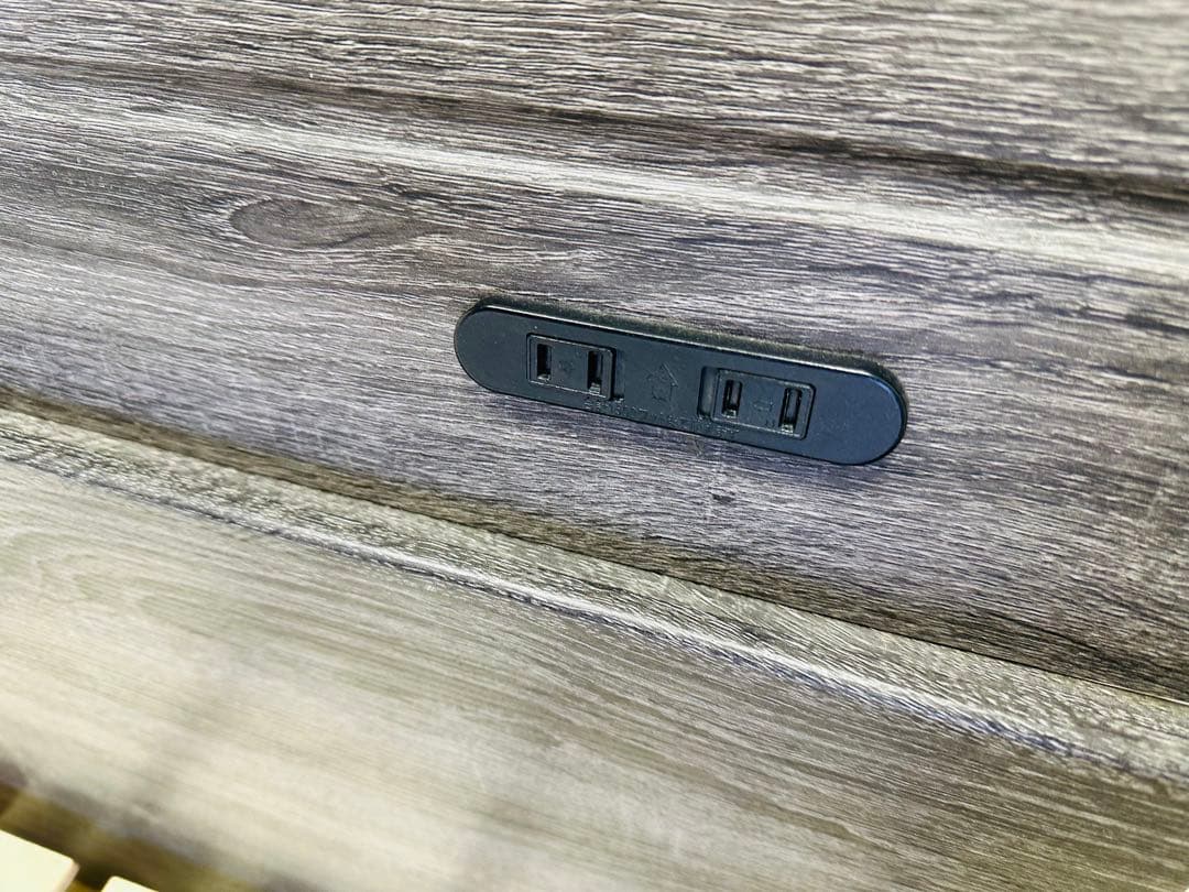 ダブルベッドフレーム LEDライト付き