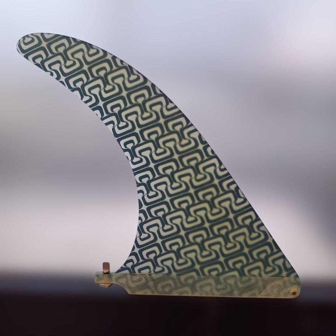 １０インチ　アートグラス仕様　ロングボード　シングルフィン　ファイバーグラス製