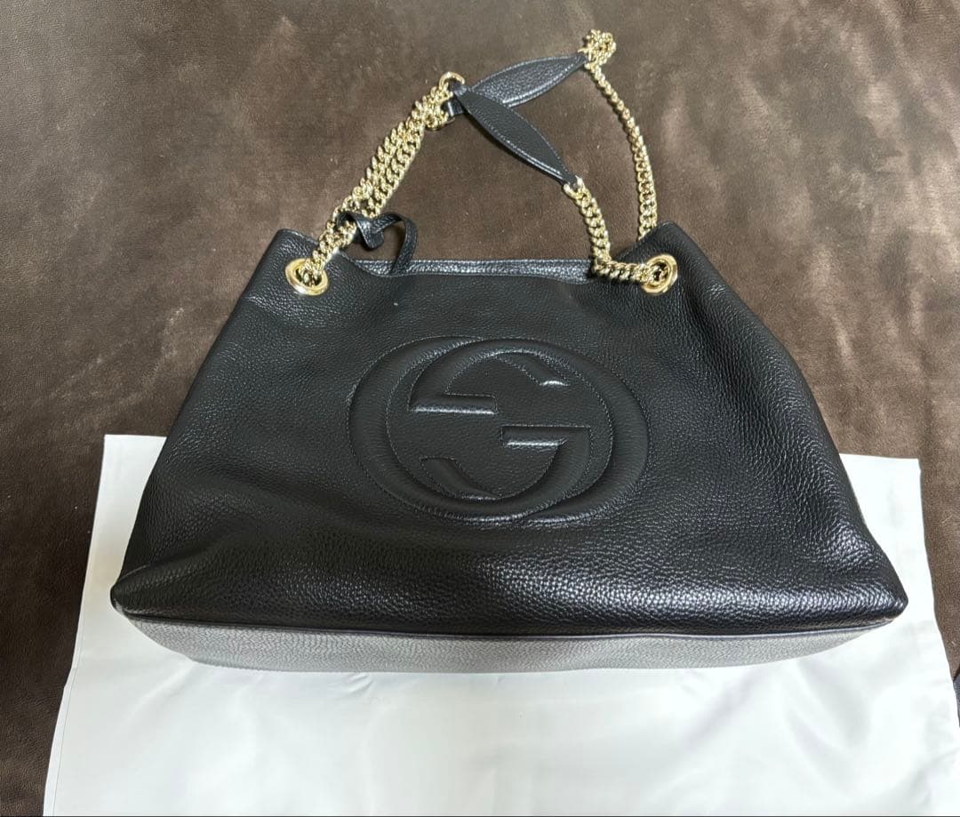GUCCI SOHO チェーンショルダーバッグ黒