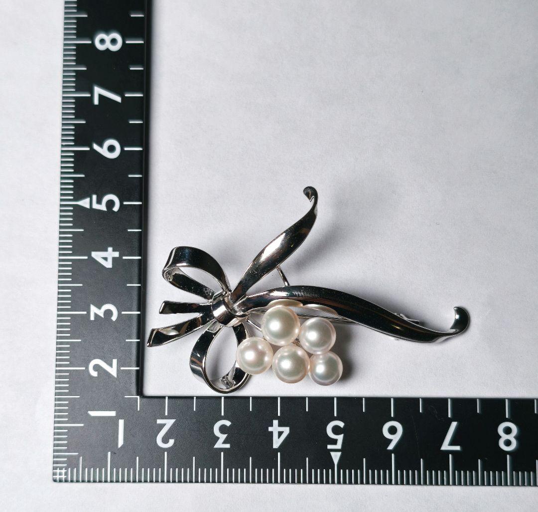【美品 最高級】ミキモト ブローチ パール リボン 愛子様 ご着用 箱付き