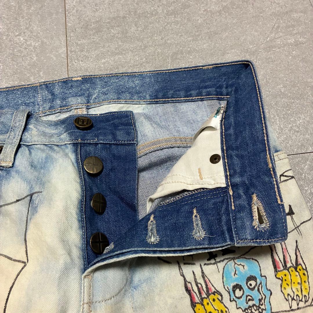 【極美品】ksubi ペイントデニムパンツ ストレッチ Y2K 28