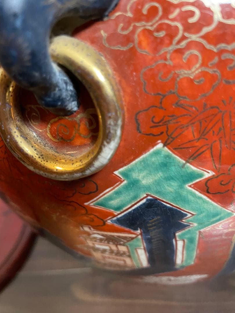 古伊万里　金蘭手様式大花瓶　花器　置物