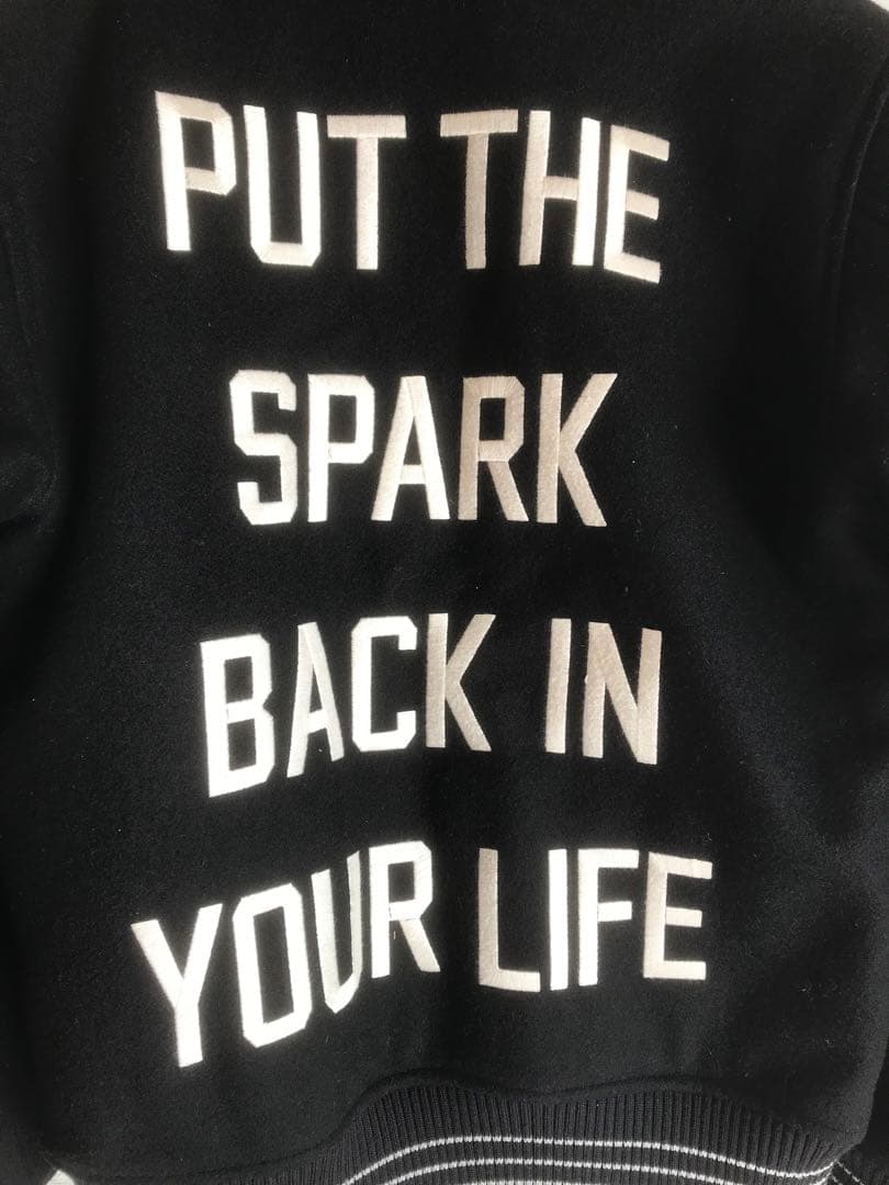 チャレンジャー　CHALLENGER ウールスタジャン　刺繍　ブラック　黒