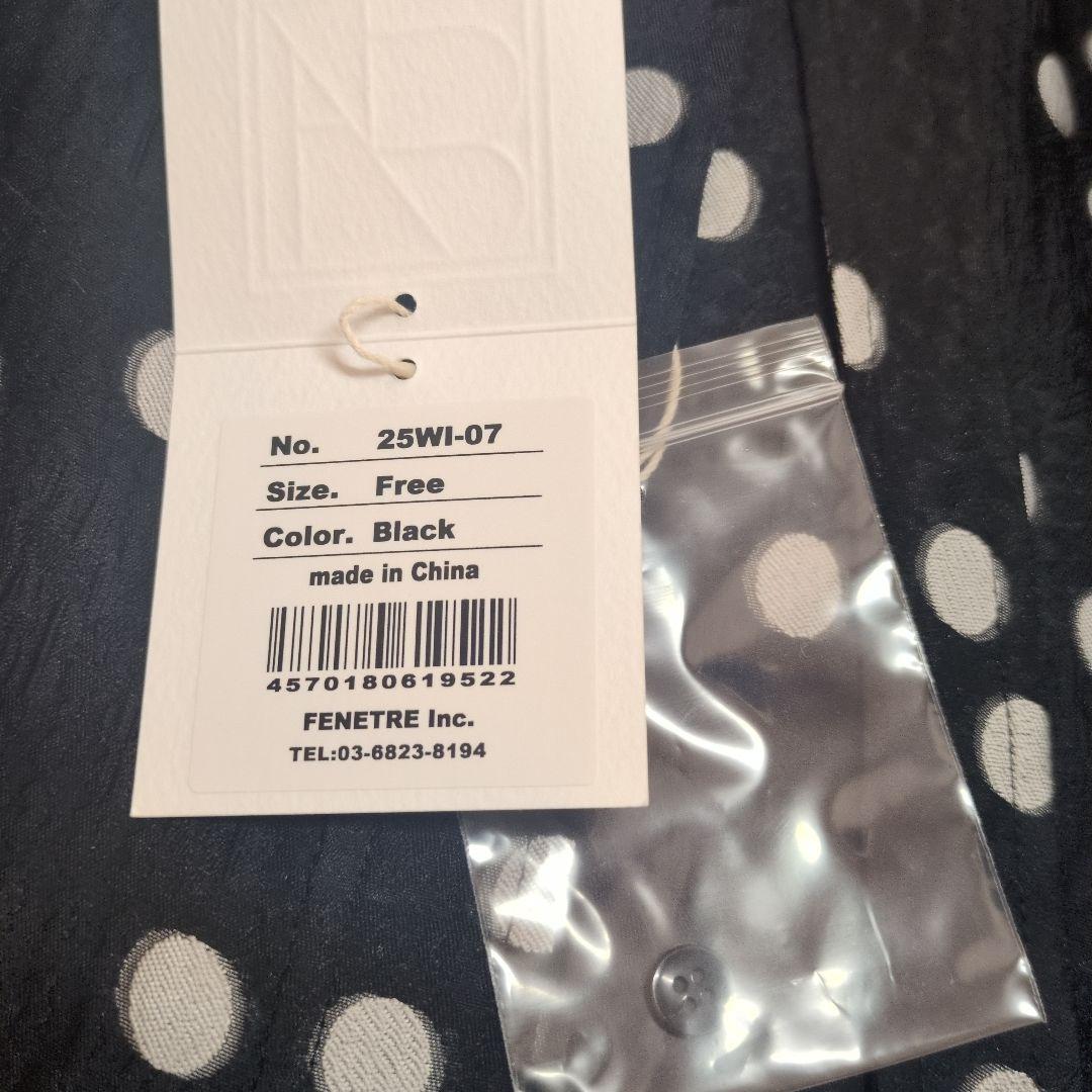 ローブブラン　シアーポルカドット　リボン　ブラウス　L'AUBE BLANC