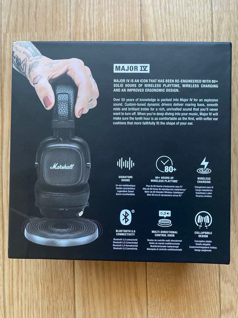 新品 Marshall IV ワイヤレスヘッドホン ブラック
