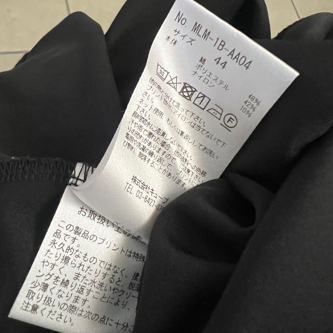 MARK&LONA マークアンドロナ　モックネック　半袖シャツ　メンズ　黒　ロゴ